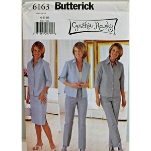 Butterick Sew Pattern 6163 Misses Petite Top Skirt Pants Size 6 8‎ 10